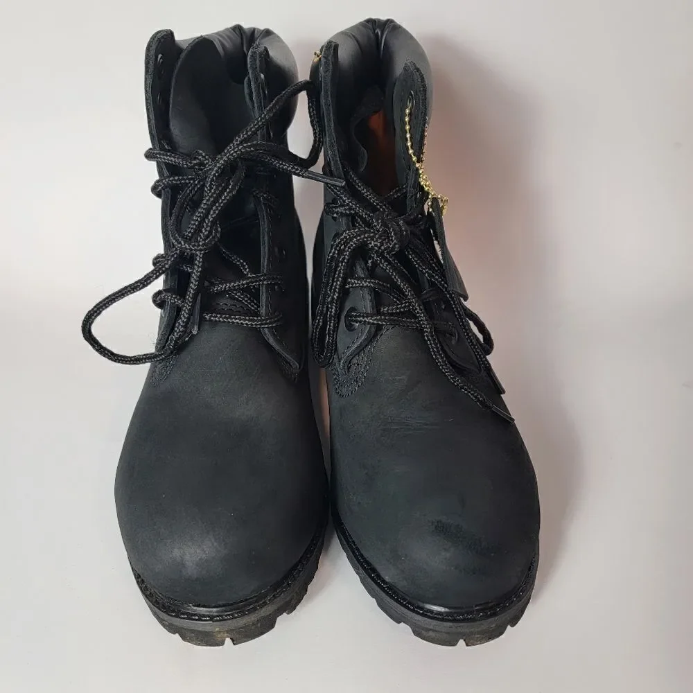 Timberland Black Nubuck Suede Boots 10661 Size 7